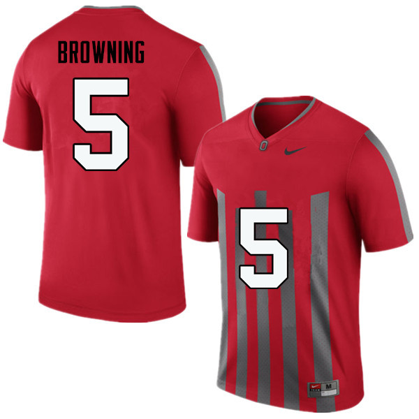 Men Ohio State Buckeyes #5 Baron Browning College Football Jerseys Game-Throwback